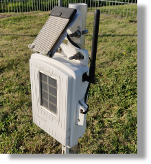 Metingen van zowel bladnat, bodemvocht en temperatuur op 20 en 50 centimeter diepte